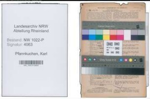 Entnazifizierung Karl Pfannkuchen , geb. 30.06.1899 (Lehrer)