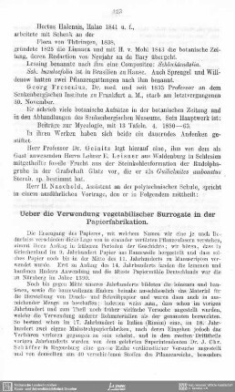 Ueber die Verwendung vegetabilischer Surrogate in der Papierfabrikation
