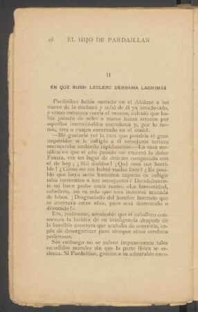 II - En que Bussi Leclerc derrama lágrimas