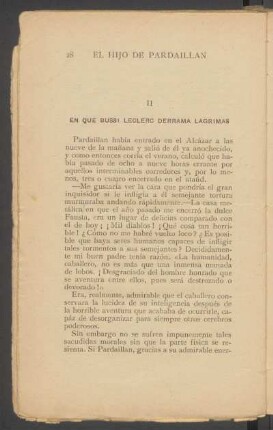 II - En que Bussi Leclerc derrama lágrimas