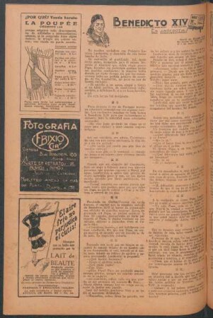 Benedicto XIV : En anécdotas