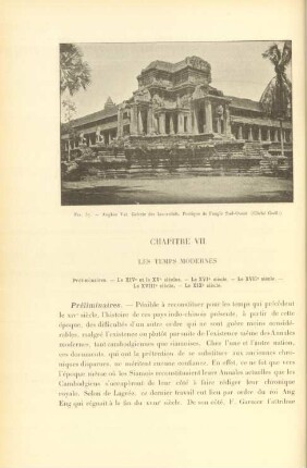 Chapitre VII. Les temps modernes
