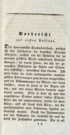 Vorbericht zur ersten Auflage