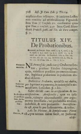 Titulus XIV. De Probationibus.