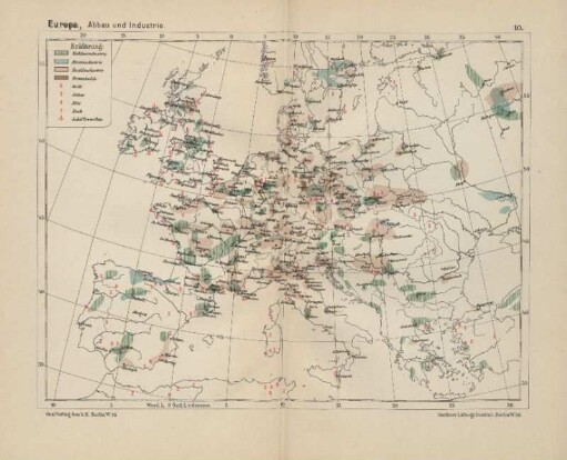 Europa, Abbau und Industrie