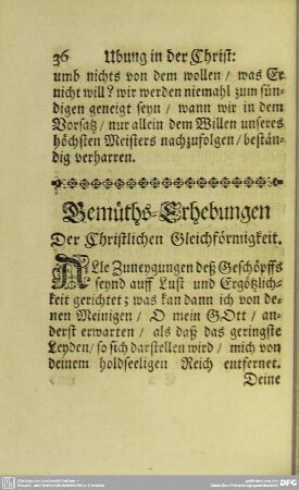 Gemüths-Erhebungen Der Christlichen Gleichförmigkeit