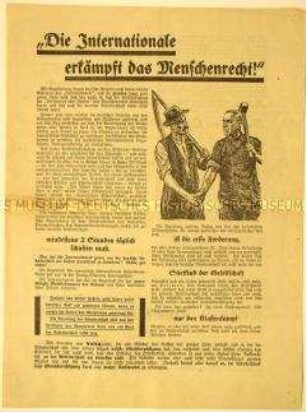 Antimarxistischer programmatischer Wahlaufruf der Deutschnationalen Volkspartei zu den Reichstagswahlen und Werbung für den Deutschnationalen Arbeiterbund