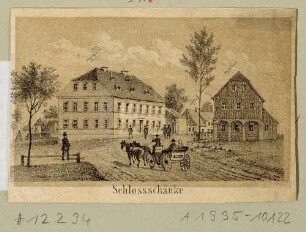 Die Schlossschänke in Ebersbach in der Oberlausitz, Ausschnitt aus einem Bilderbogen