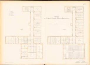 Friedrich-Wilhelm-Gymnasium, Berlin: Grundriss 1. und 2.OG 1:100