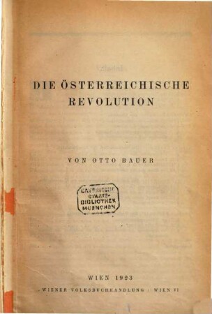 Die Österreichische Revolution