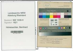 Entnazifizierung Bernhard Hoheluechter , geb. 19.02.1899 (Postbeamter)