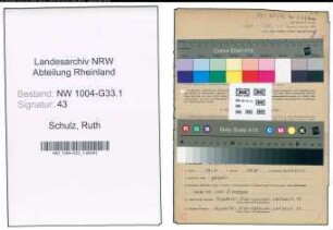Entnazifizierung Ruth Schulz , geb. 30.06.1906 (Stud.Assessorin)
