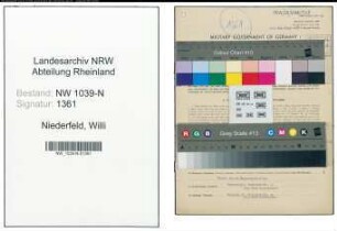 Entnazifizierung Willi Niederfeld , geb. 13.04.1904 (Zollbeamter)