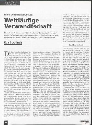 Finno-ugrische Kulturtage: Weitläufige Verwandtschaft