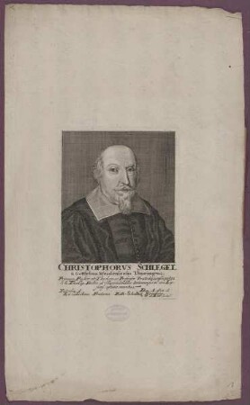 Bildnis des Christophorvs Schlegel