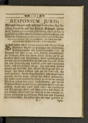 Responsum juris;