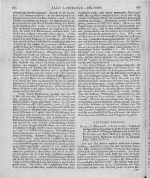 Pölitz, K. H. L.: Lehrbuch der teutschen prosaischen und rednerischen Schreibart für höhere Bildungsanstalten und häuslichen Unterricht. Halle: Hemmerde & Schwetschke 1827