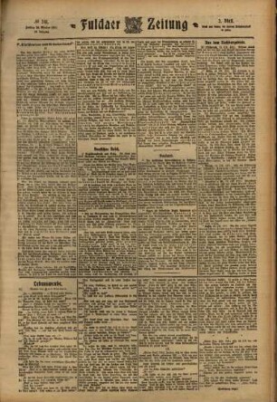 Zweite Ausgabe vom Freitag, den 20. Oktober 1911.