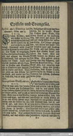 Episteln und Evangelia