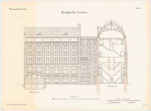 Universität Breslau Zoologisches Institut: Querschnitt 1:100