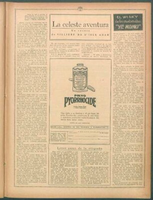 La celeste aventura : Cuento