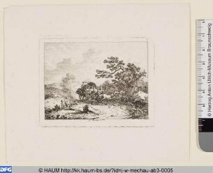 Landschaft mit Kutsche