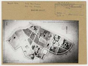 Berlin - Städtebauliche Neugestaltung des Neanderviertels (zwischen Köpenicker Straße und Sektorengrenze). Berlin, Mitte, Neanderviertel/Köpenicker Straße/Prinzenstraße (seit 1960 Heinrich-Heine-Straße)/Neanderstraße (seit 1960 Heinrich-Heine-Straße)/Annenstraße/Dresdener Straße/Schmidstraße/Neue Jakobstraße/Melchiorstraße/Michaelkirchstraße/Engelbecken/Engeldamm