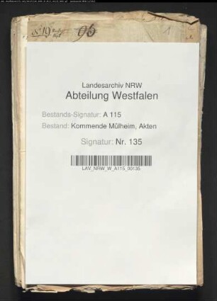 Auseinandersetzungen der Kommende Mülheim mit den Ständen der Twente wegen "Aufdringens" junger Adliger zur Aufnahme in die Kommende Ootmarsum, besonders v. Ittersum, und mit dem Statthalter von Overijssel und den Einwohnern von Ootmarsum wegen gewaltsamer Besetzung des Hauses Ootmarsum.
