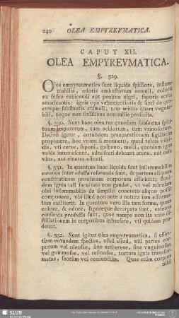 Caput XII. Olea Empyreumatica