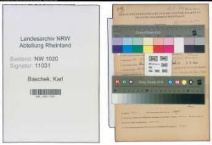 Entnazifizierung Karl Baschek , geb. 26.05.1905 (Hausmeister)