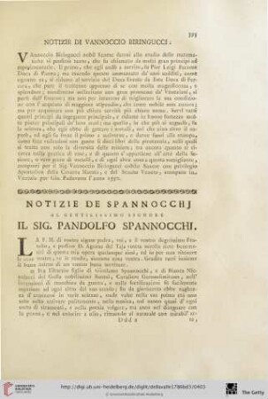 Notizie di Spannocchj