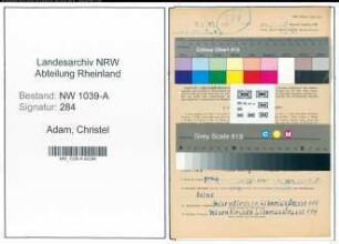 Entnazifizierung Christel Adam , geb. 14.04.1903 ()