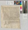 Notariatsinstrument, worin Jenne, Steffen Collyns Tochter, auch Scherelbergh, Witwe des Claus von den Bunsken, an Johann Rabynon Masterycht, Prior der Prediger, 10 Gulden, 6 Mark 6 Pfg. für jeden Gulden gerechnet, Erbrente. Zeugen: Peter Meyers von Beesk bei Erklenz Clerk, Pater Mannsum von dem Gasthause und Appolonius von Rettenisse Bürger in Aachen. - Notar Johann Snoerk von Venlon.