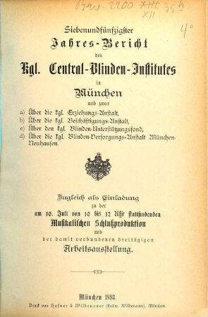 Jahresbericht des Königlichen Central-Blinden-Instituts München. 1892/93