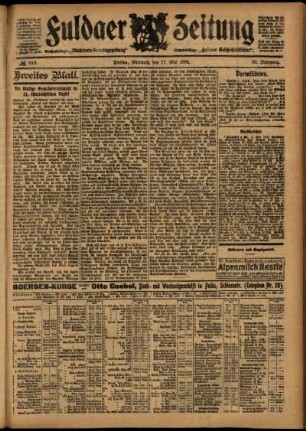 Zweite Ausgabe vom Mittwoch, den 17. Mai 1905.