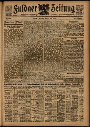Zweite Ausgabe vom Mittwoch, den 17. Mai 1905.