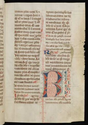 Fleuronnée-Initiale R, gespalten