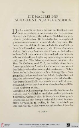 IX. Die Malerei des achzehnten Jahrhunderts