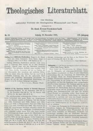353-354 [Rezension] Bulletin of the American Schools of Oriental Research. Jerusalem-Baghdad ; Nr. 55, Nr. 56, Nr. 57, Nr. 58