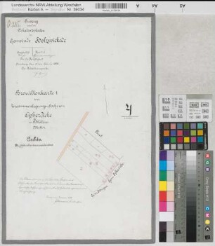 Opherdicke (Holzwickede), Zusammenlegung Opherdicke, Brouillonkarte 1 Holzwickede Flur 4