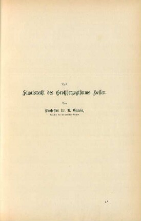 Das Staatsrecht des Großherzogthums Hessen