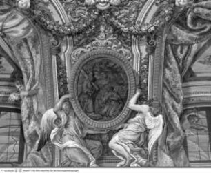 Der Heilige Andreas in der Glorie, Detail: Vision des heiligen Ignatius von Loyola