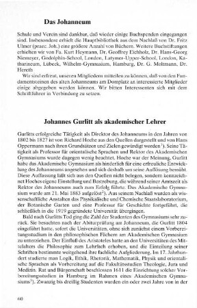 Johannes Gurlitt als akademischer Lehrer