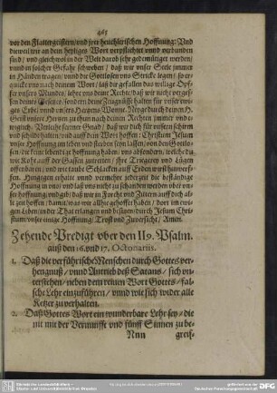 Zehende Predigt uber 119. Psalm. auß den 16. und 17. Octonariis