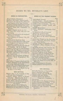 Index to Mr. Murrays list