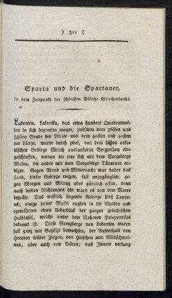 Sparta und die Spartaner, in dem Zeitpunkt der schönsten Blüthe Griechenlands