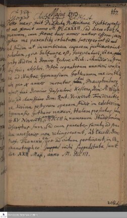 Lebenslauf von Georg Christian Volckhardt.