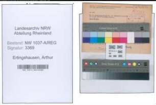 Entnazifizierung Arthur Ertingshausen , geb. 30.05.1900 (Bahnamtsrat)
