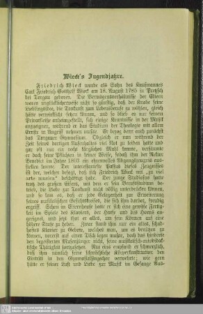 Wieck's Jugendjahre