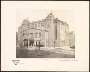 Stadttheater, Dortmund: Perspektivische Ansichten (aus: Moderne Bauformen. Fassaden, Interieurs, Details im Verein mit R. Beauclair, hrsg.v. M.J. Gradl, Bd. 3, 1904)
